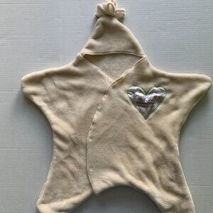 Sweet Baby Wished Upon A Star Snuggle Swaddle 26 x 28" Blanket Cream Plush Soft